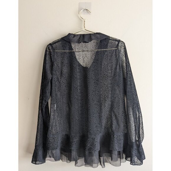 Vintage Whimsygoth Y2K lace sheer blouse - Picture 3 of 8
